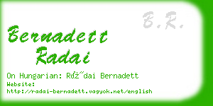 bernadett radai business card